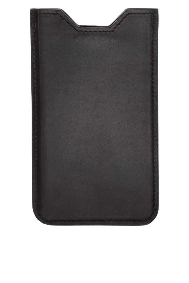 Brioni burgundy leather phone case for men 137150 - photo 3