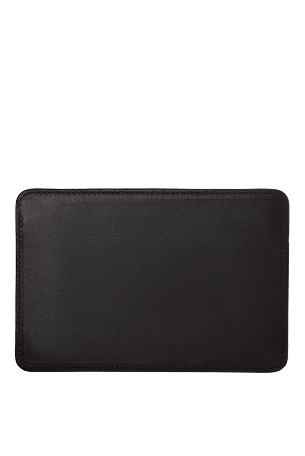 Brioni black leather cardholder with contrasting zipper fastenings for men 137155 - photo 2