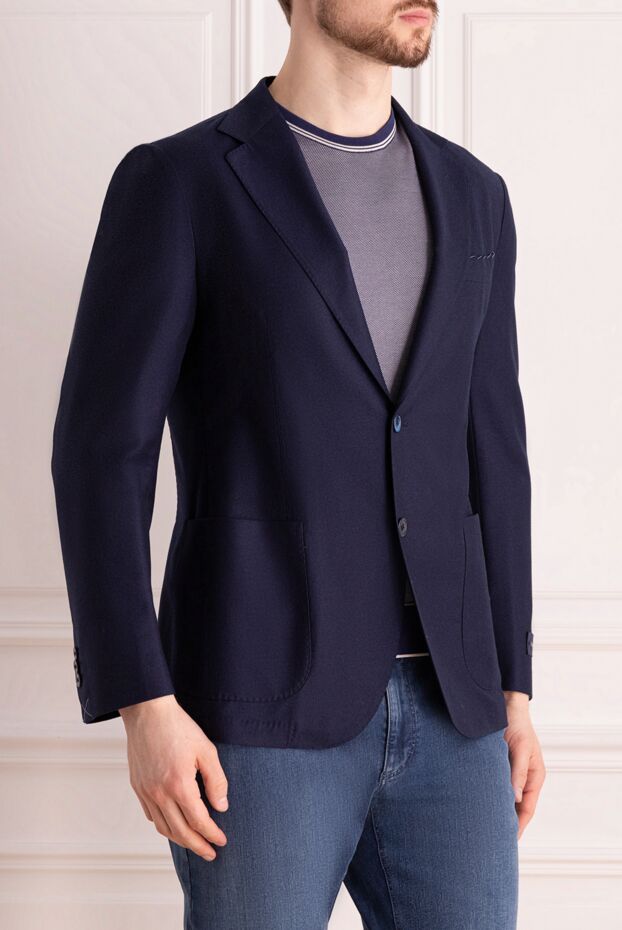Tombolini men's wool jacket, dark blue, two-button 137430 - photo 3