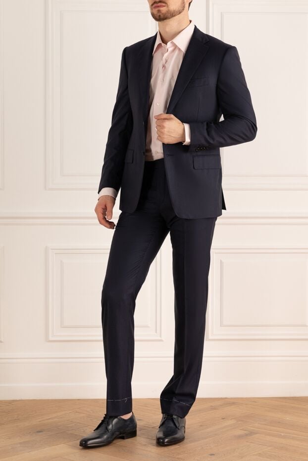 Corneliani mens wool black classic suit 137504 - photo 3