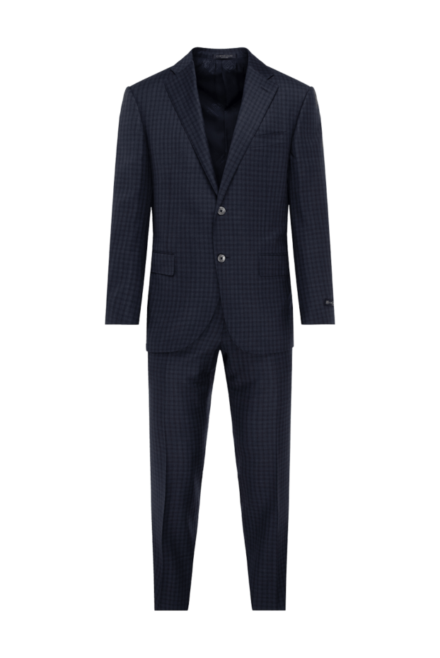 Corneliani mens wool black suit in fine shadow check 137509 - photo 1