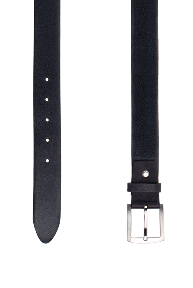 Kiton belt leather black textured classic for men 137684 - photo 3