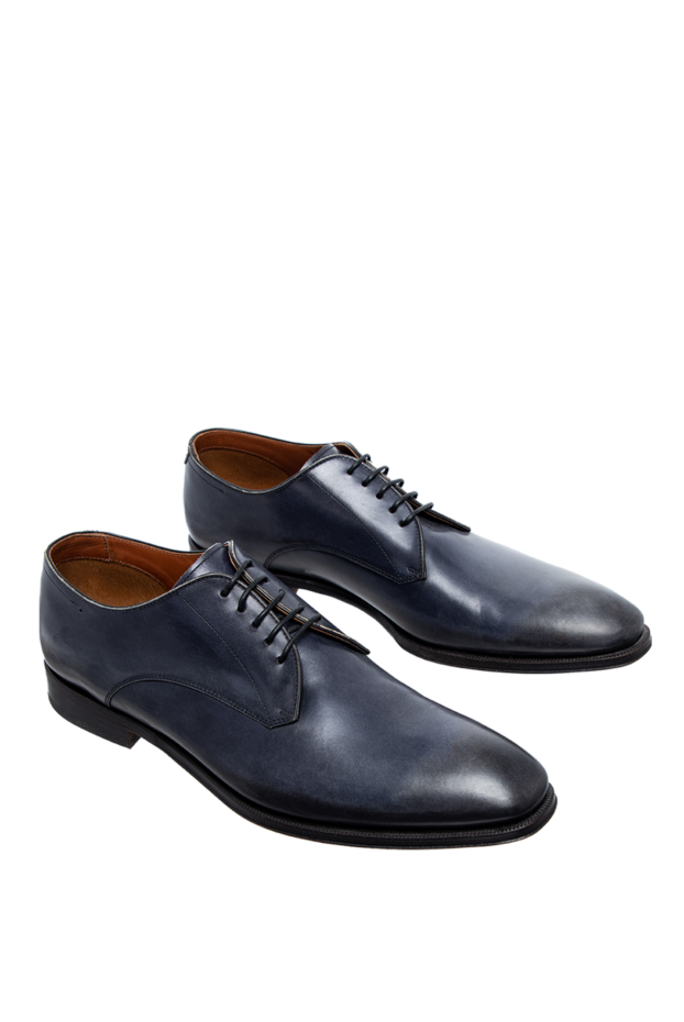 W.Gibbs blue leather derby shoes for men 137766 - photo 3