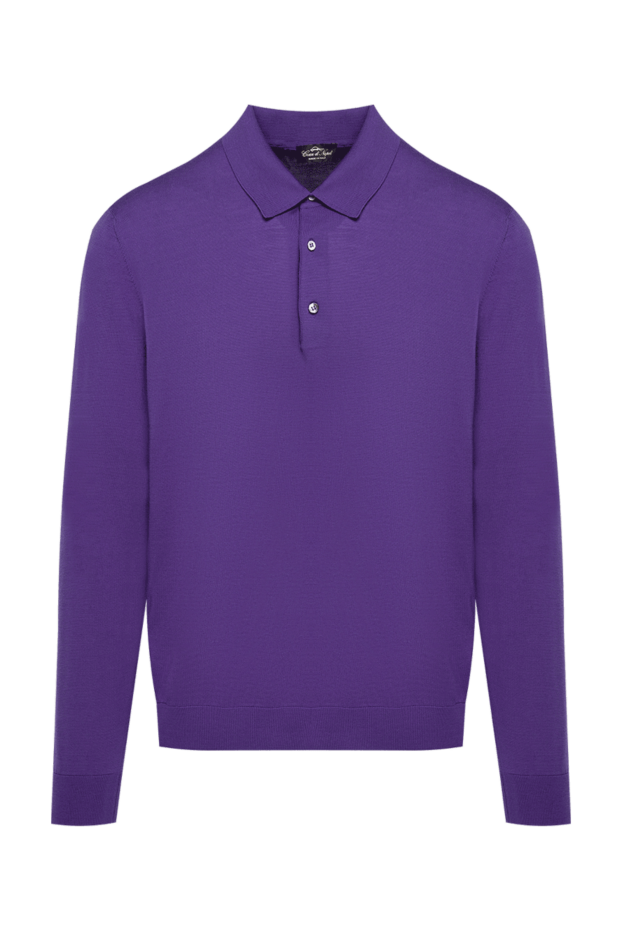 Cesare di Napoli man wool long sleeve polo violet for men buy with prices and photos 137948 - photo 1