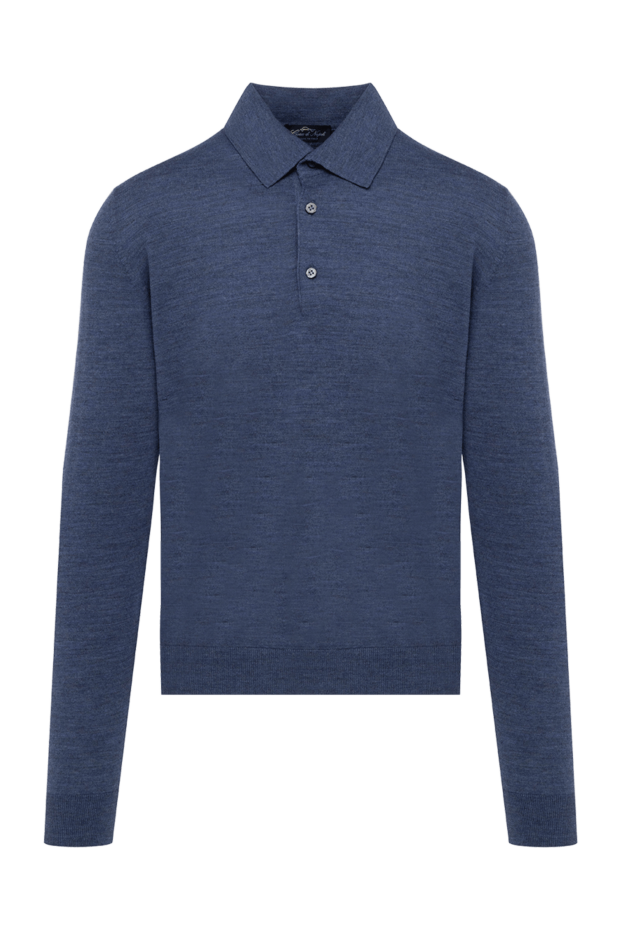 Cesare di Napoli man wool long sleeve polo blue for men buy with prices and photos 137956 - photo 1