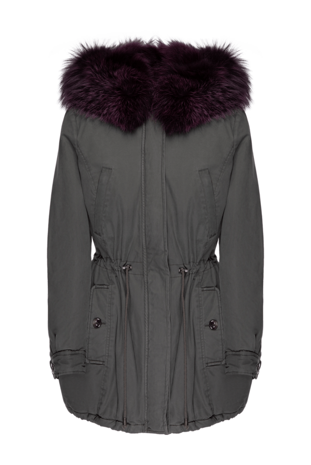 Alessandra Chamonix woman parka made of cotton and natural fur, green, for women buy with prices and photos 138251 - photo 1