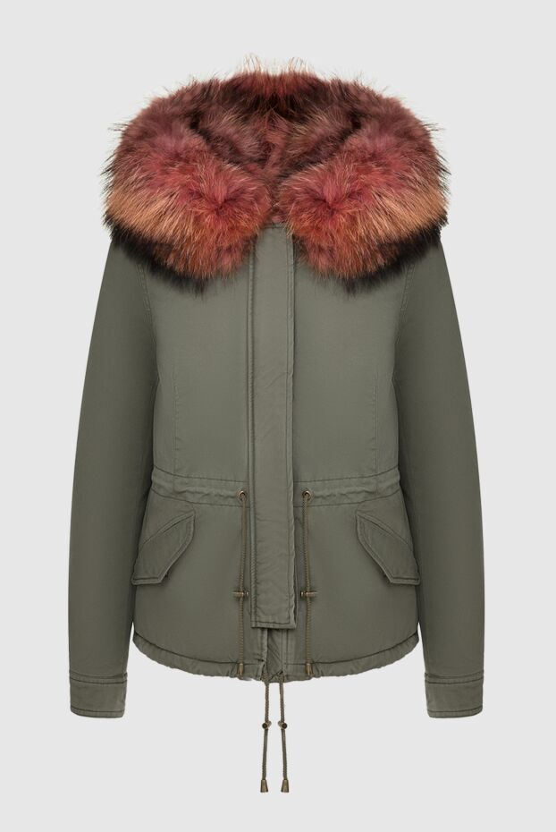 Alessandra Chamonix woman parka made of cotton and natural fur, green, for women buy with prices and photos 138260 - photo 1