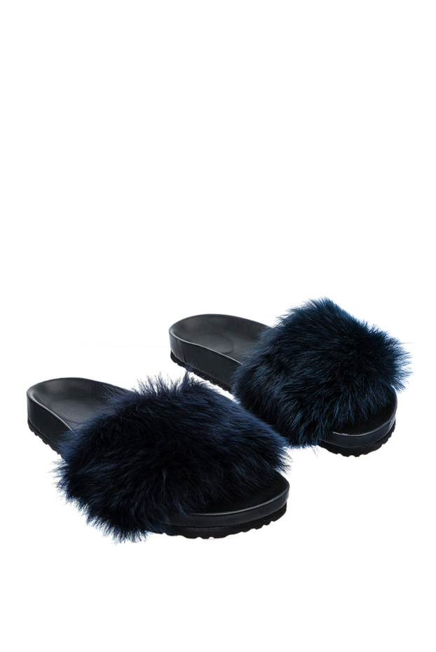 Amanda Wakeley women's slippers with fur, gray 138287 - photo 3