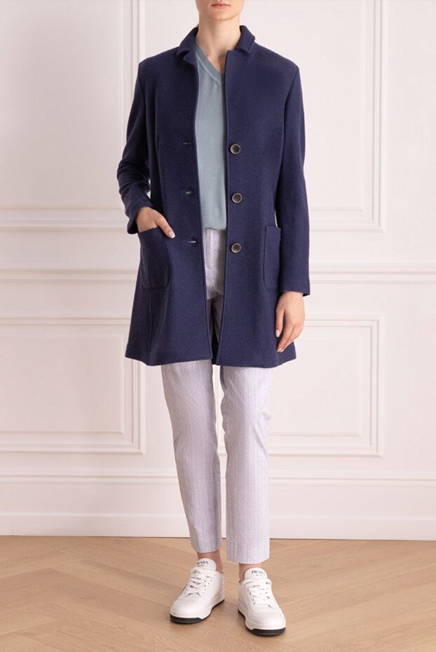 Gran Sasso женские пальто синие женское купить с ценами и фото 138294 - фото 2