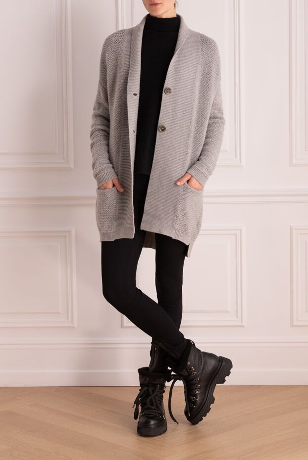 Gran Sasso woman gray woolen cardigan for women buy with prices and photos 138332 - photo 2