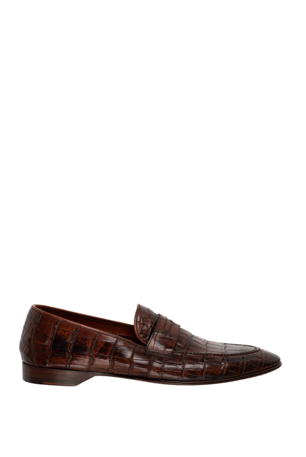 Tornese man men's brown crocodile leather loafers buy with prices and photos 138402 - photo 1