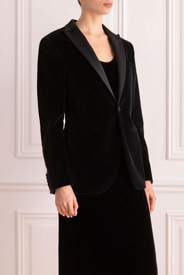 Sartoria Latorre black velvet jacket with satin lapels 138532 - photo 3