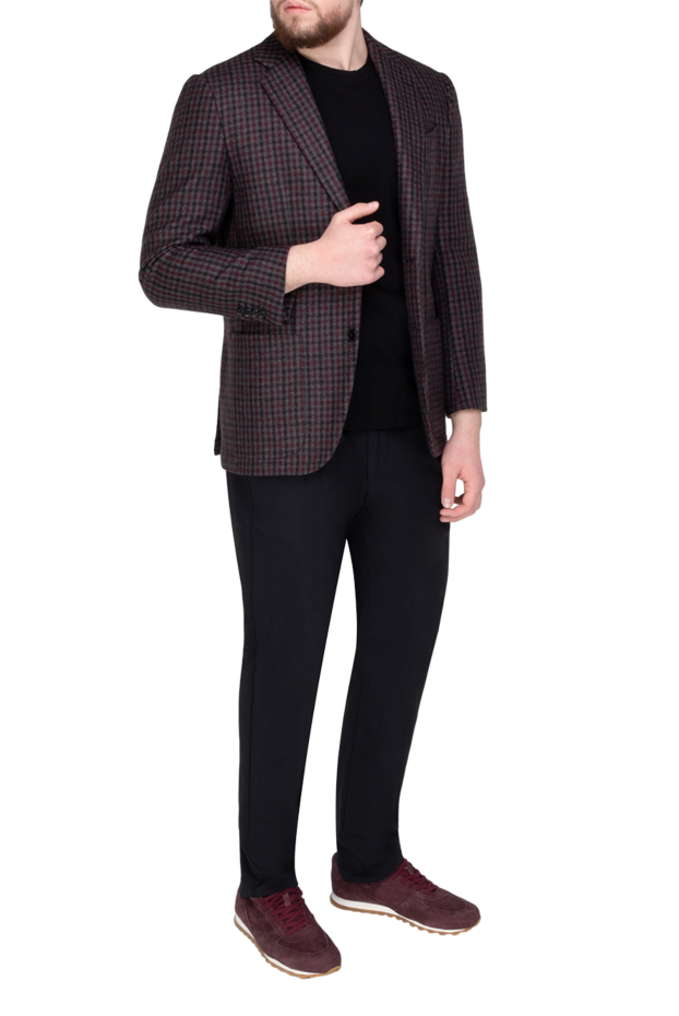 Kiton cashmere jacket in burgundy for men 138549 - photo 2