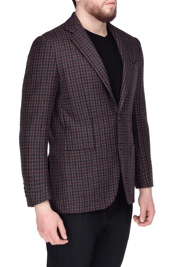 Kiton cashmere jacket in burgundy for men 138549 - photo 3