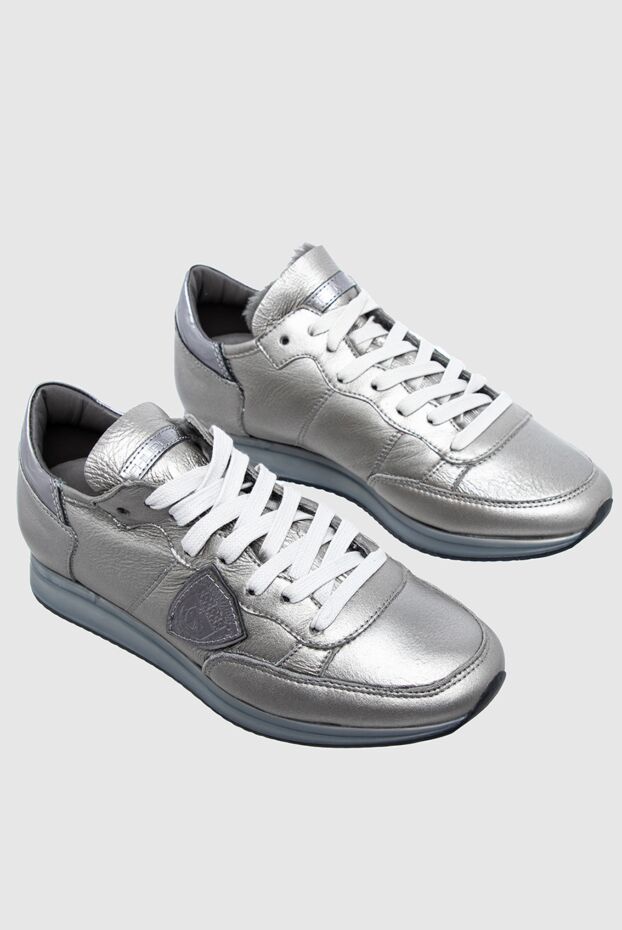 Philippe Model women's sneakers with an embroidered logo in gray 138675 - photo 3