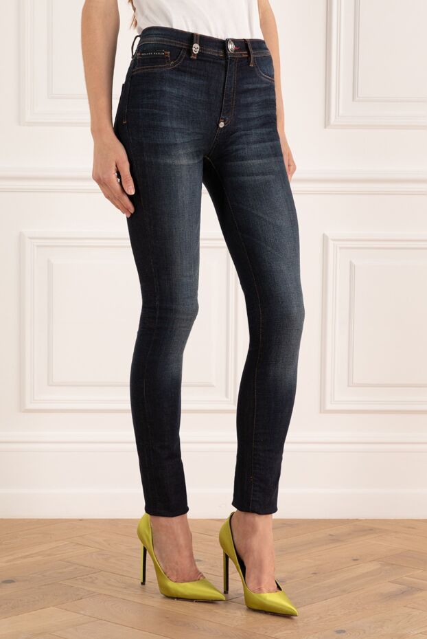 Philipp Plein dark blue women's jeans with decorative elements 138703 - photo 3