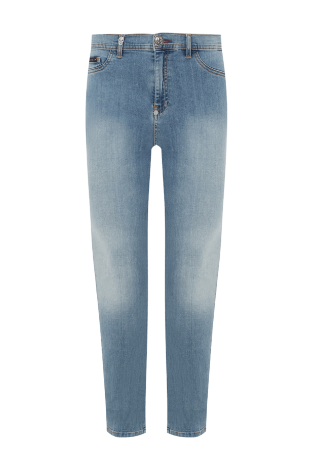 Philipp Plein женские джинсы из хлопка голубые женские купить с ценами и фото 138704 - фото 1