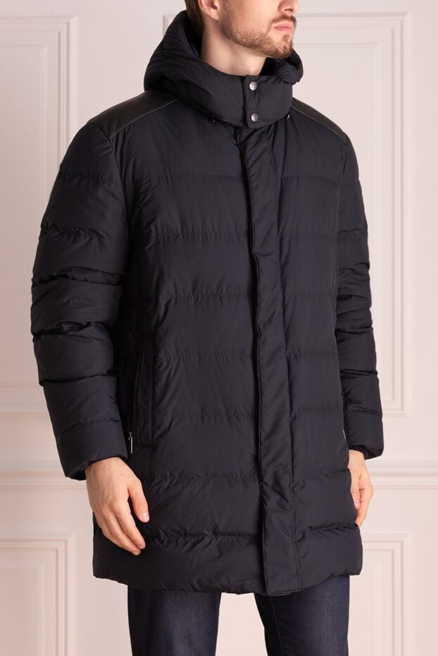 Bilancioni men's down jacket made of wool and polyester black 139126 - photo 3