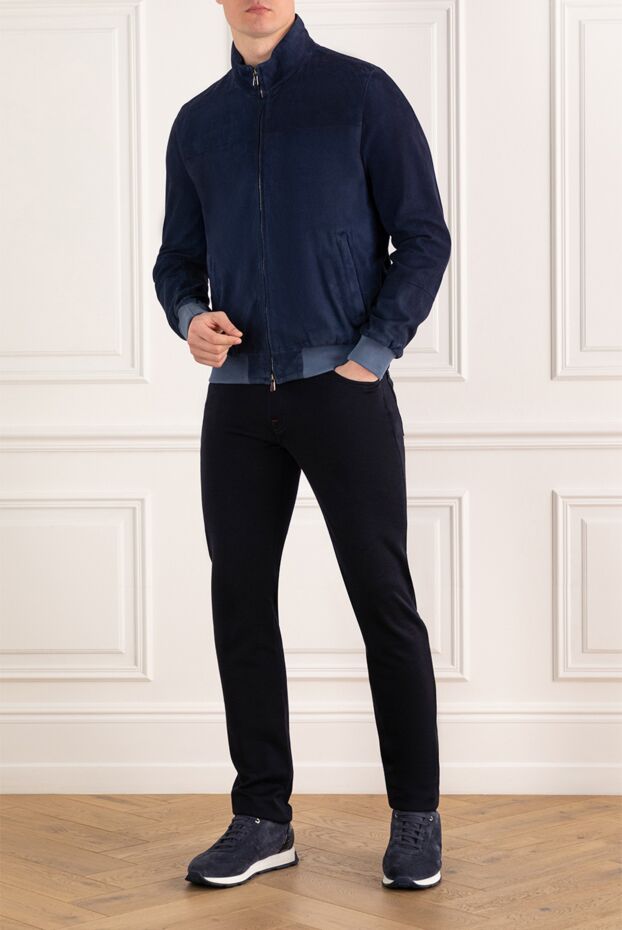 Enrico Mandelli men's jacket made of genuine suede with elastic trim at the bottom 139186 - photo 2