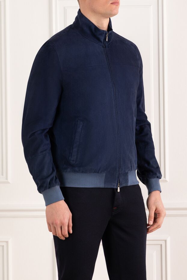 Enrico Mandelli men's jacket made of genuine suede with elastic trim at the bottom 139186 - photo 3