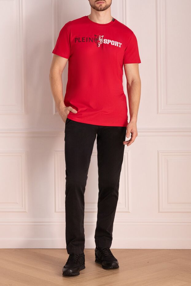 Philipp Plein мужские футболка из хлопка красная мужская купить с ценами и фото 139193 - фото 2