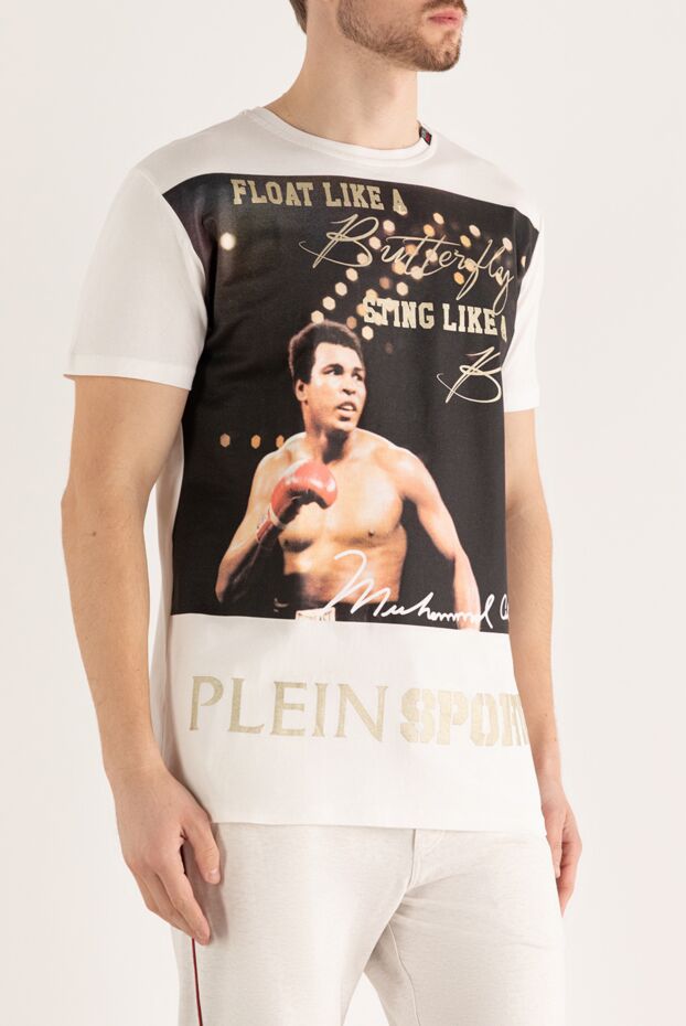 Philipp Plein мужская хлопковая футболка с фото мохаммеда али и цитатой 139195 - фото 3