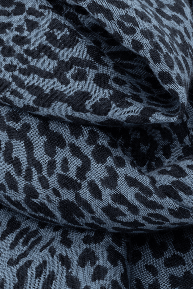Saint Laurent women's scarf gray with leopard print 139353 - photo 3