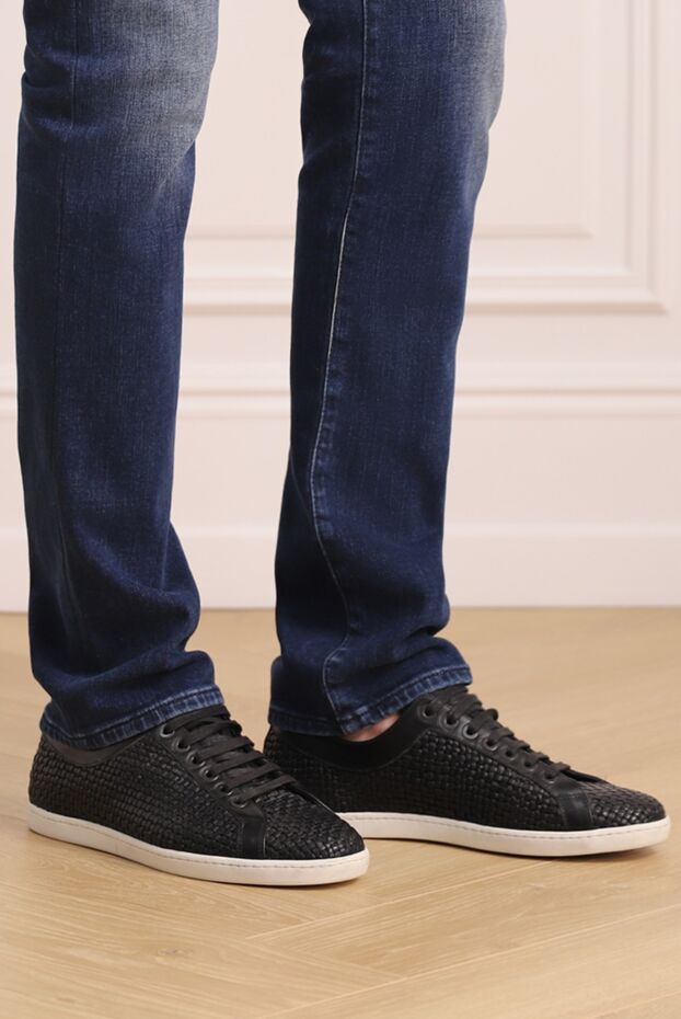 Corneliani man black leather sneakers for men buy with prices and photos 139432 - photo 2