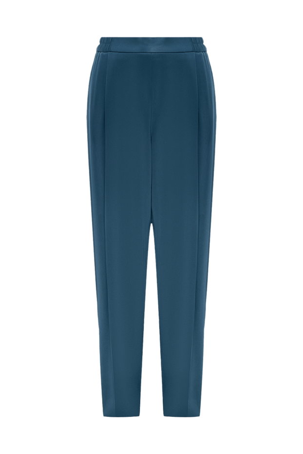 Stella McCartney woman blue acetate and viscose trousers for women buy with prices and photos 139589 - photo 1