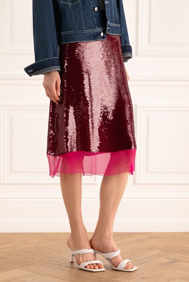 Stella McCartney pink polyester and silk skirt for women 139591 - photo 3