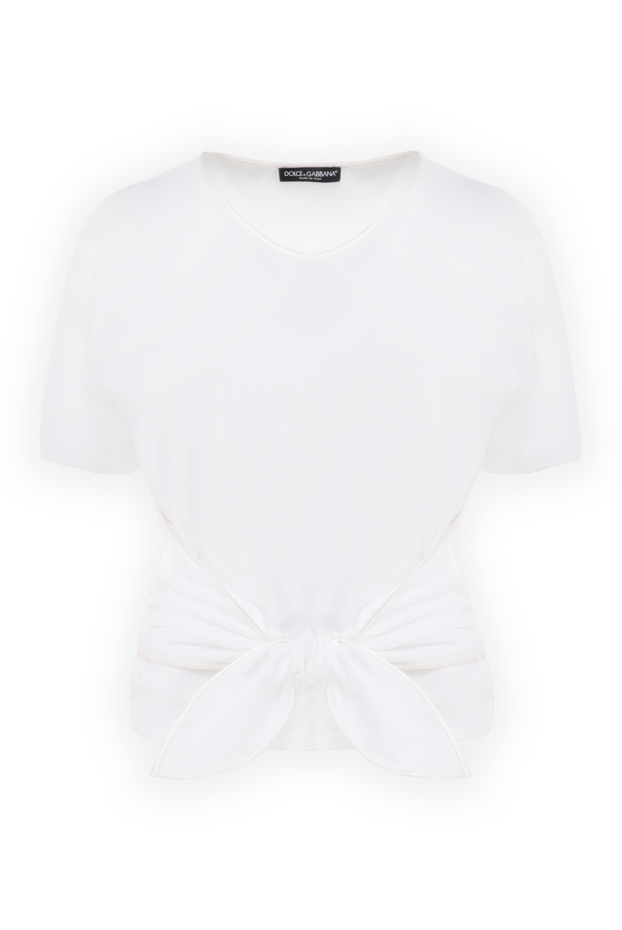 Dolce & Gabbana женские футболка из хлопка белая женская купить с ценами и фото 139610 - фото 1