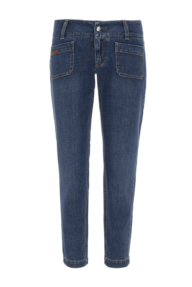 Dolce & Gabbana женские джинсы из хлопка синие женские купить с ценами и фото 139623 - фото 1
