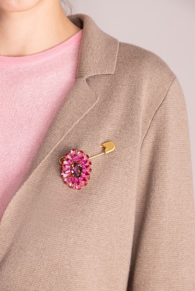 Dolce & Gabbana woman pink metal brooch for women buy with prices and photos 139630 - photo 2