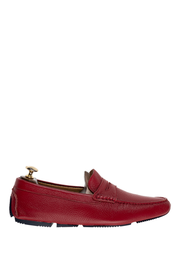 Cesare di Napoli man men's moccasins made of red leather buy with prices and photos 139713 - photo 1