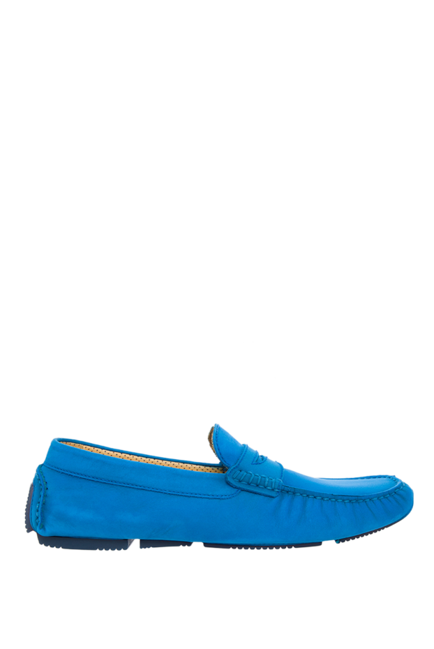 Cesare di Napoli man blue suede men's moccasins buy with prices and photos 139719 - photo 1