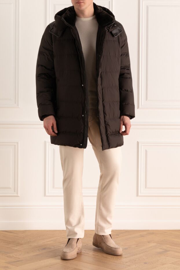 Bilancioni down jacket for men made of wool and polyester brown 139752 - photo 2