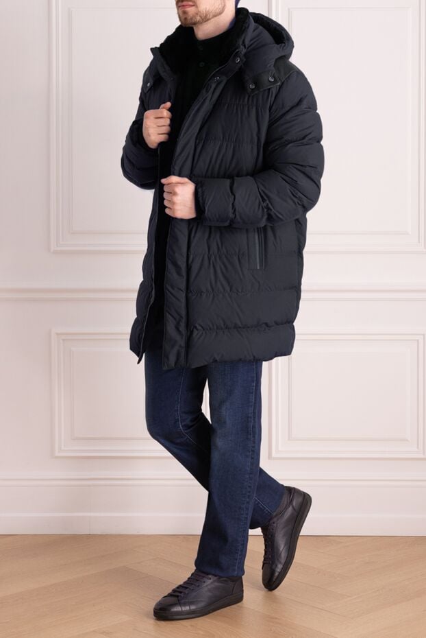 Bilancioni men's down jacket made of wool and polyester blue 139753 - photo 2