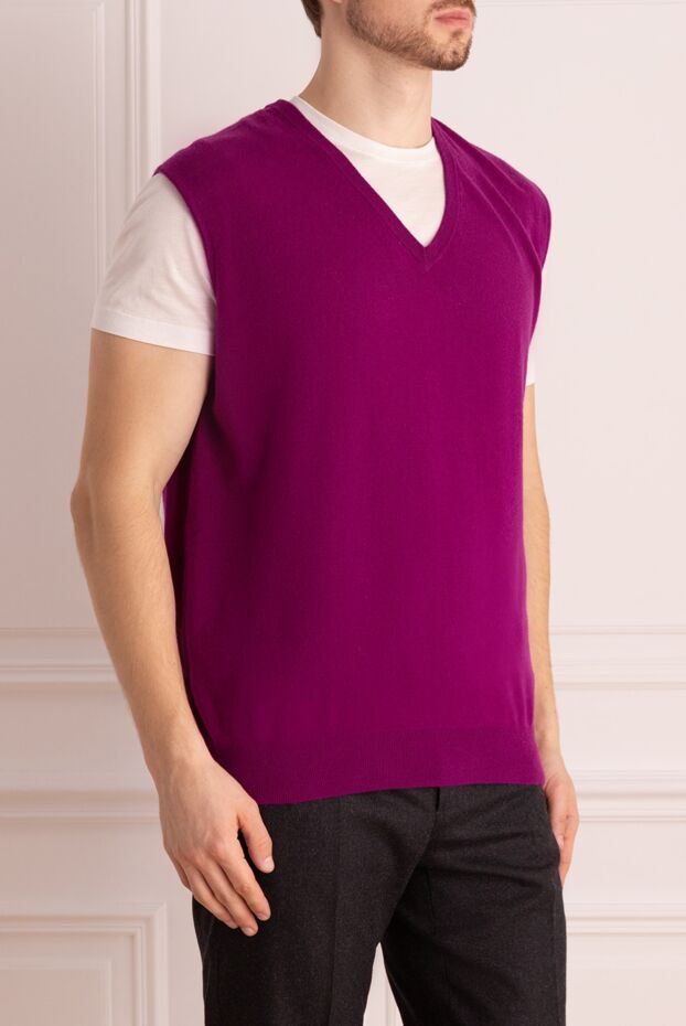 Bilancioni men's cashmere vest pink 139768 - photo 3