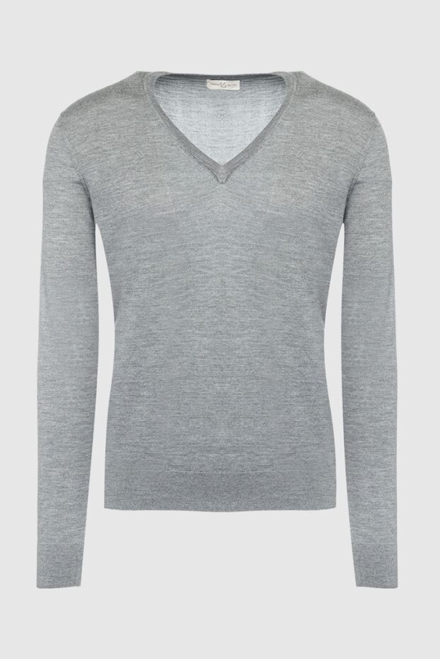 Bilancioni man cashmere and silk jumper gray for men buy with prices and photos 139795 - photo 1