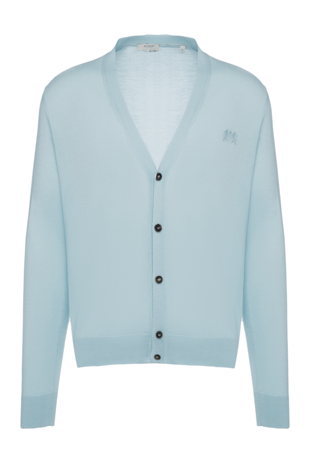 Bilancioni man men's cardigan made of wool and cashmere blue buy with prices and photos 139821 - photo 1