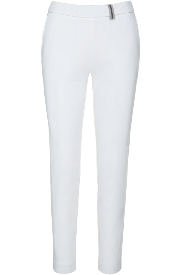Panicale женские брюки из хлопка белые женские купить с ценами и фото 139977 - фото 1