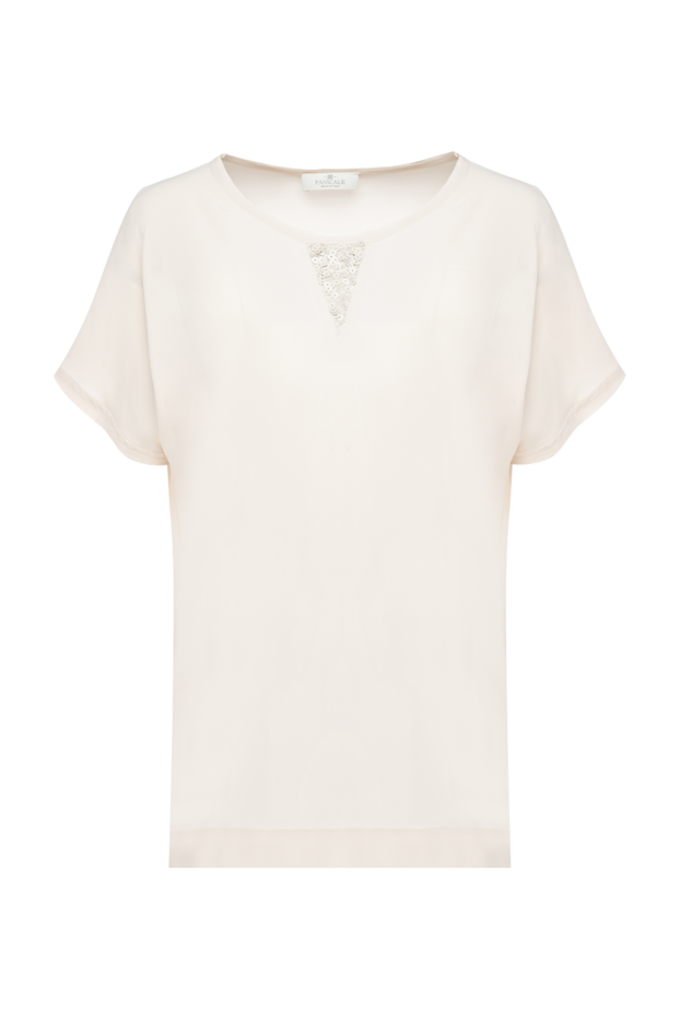 Panicale женские блузка из шелка белая женская купить с ценами и фото 139989 - фото 1