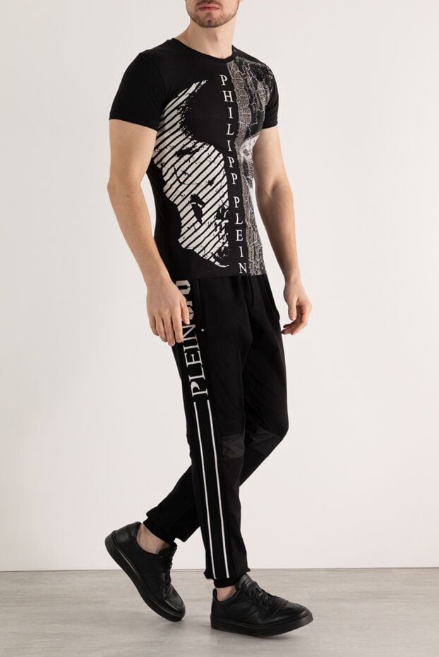 Philipp Plein black men's t-shirt with dollar print and rhinestones (markdown) 195547 - photo 2