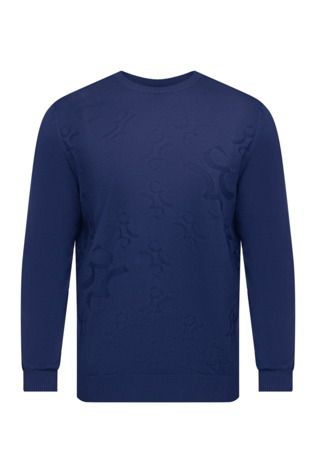 Billionaire navy blue wool jumper with oversized signature monogram pattern (markdown) 196549 - photo 1