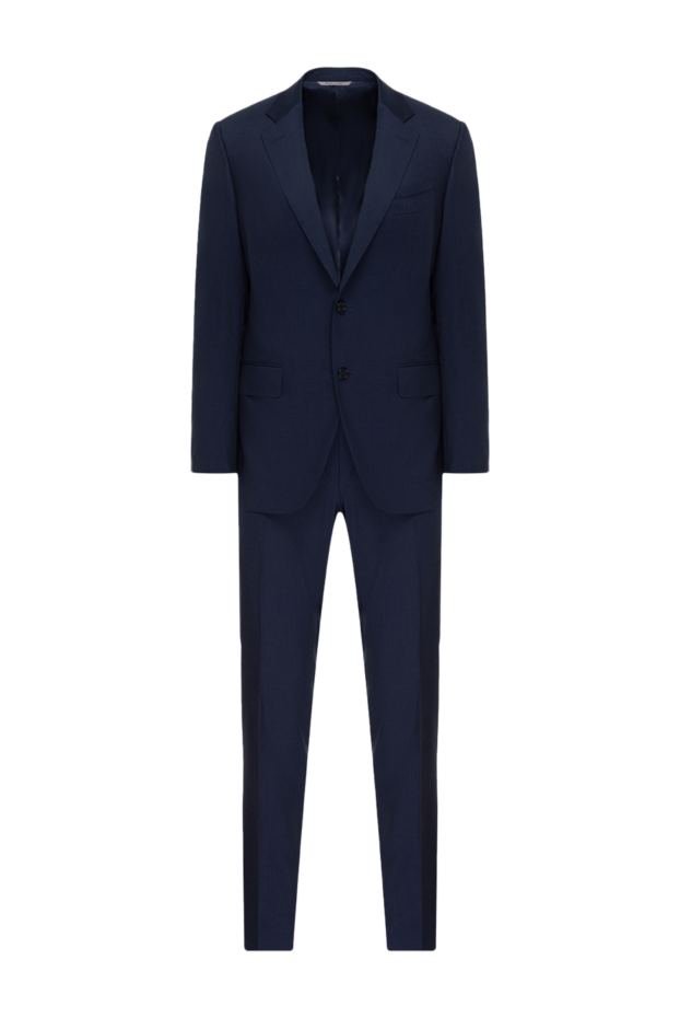 Canali мужские костюм мужской из шерсти синий купить с ценами и фото 140144 - фото 1
