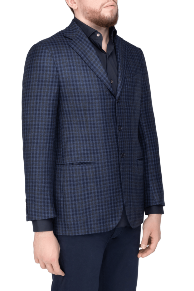 Kiton blue cashmere jacket for men 140148 - photo 3
