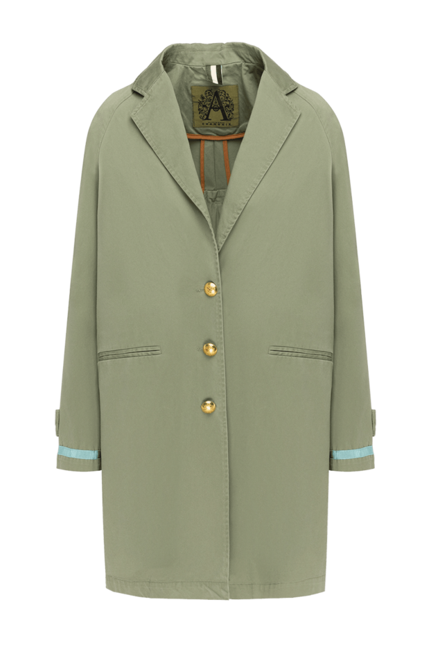 Alessandra Chamonix women's light green cotton raincoat with floral embroidery 140177 - photo 1