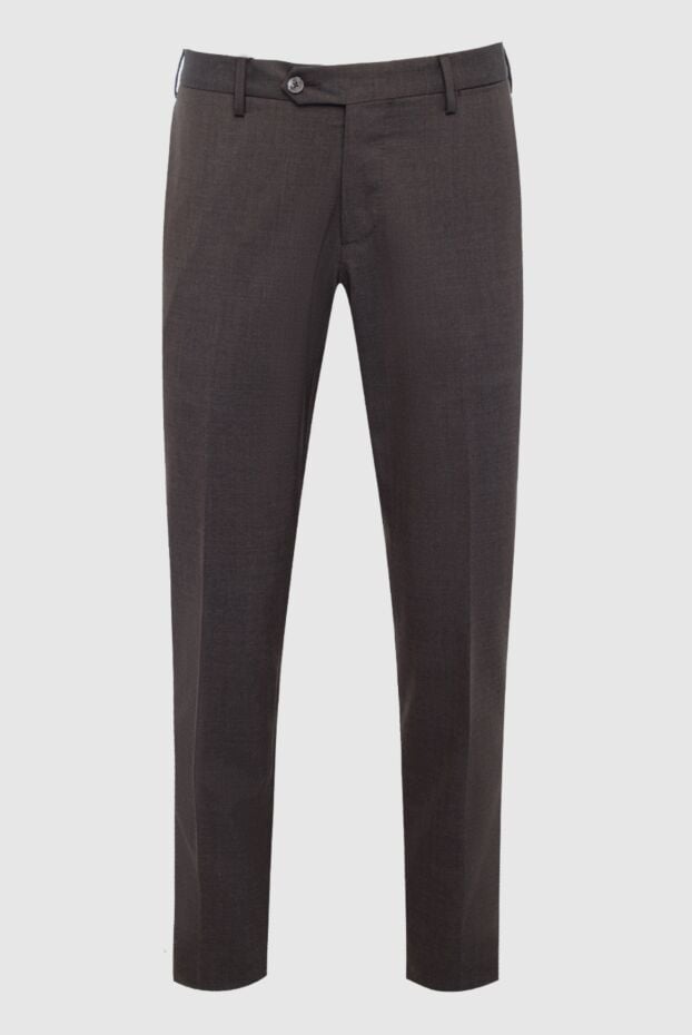 Cesare di Napoli мужские брюки из шерсти коричневые мужские купить с ценами и фото 140184 - фото 1