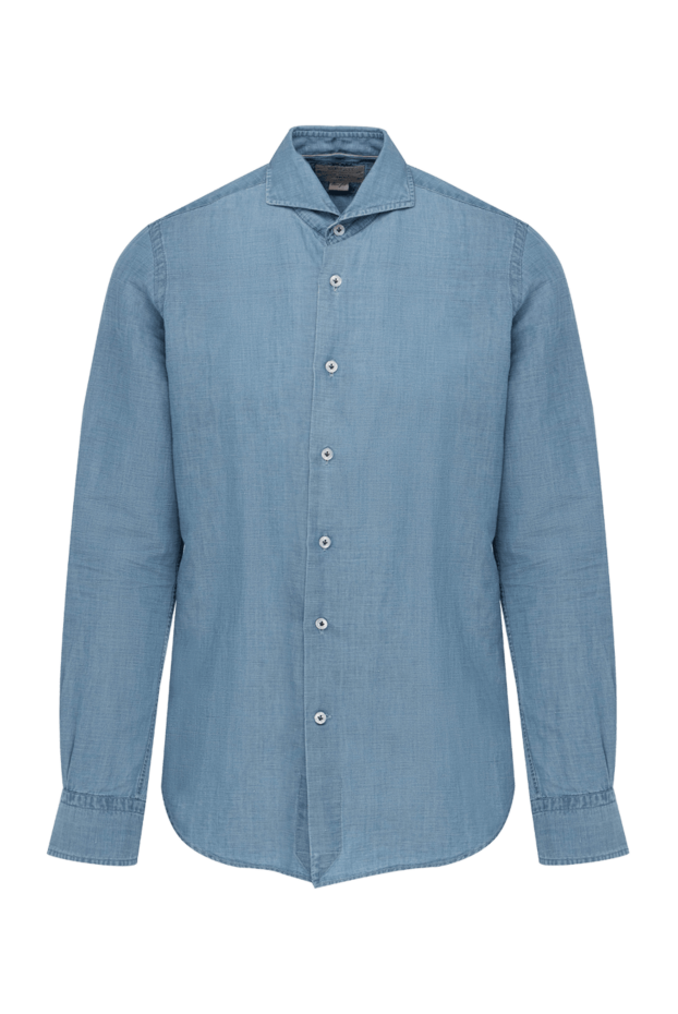Orian shirt with classic collar and floral print made of linen and cotton 140251 - photo 1