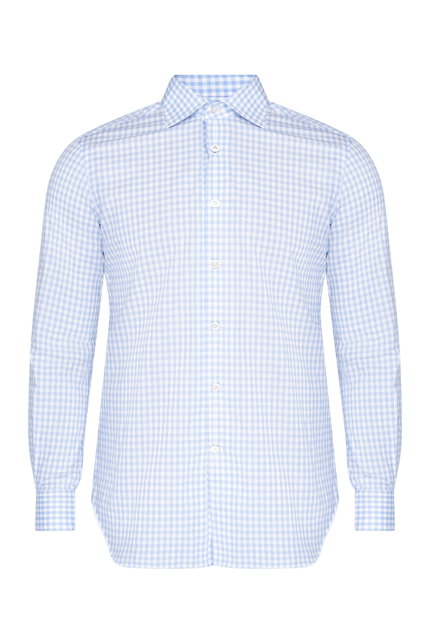 Kiton blue cotton shirt for men 140286 - photo 1